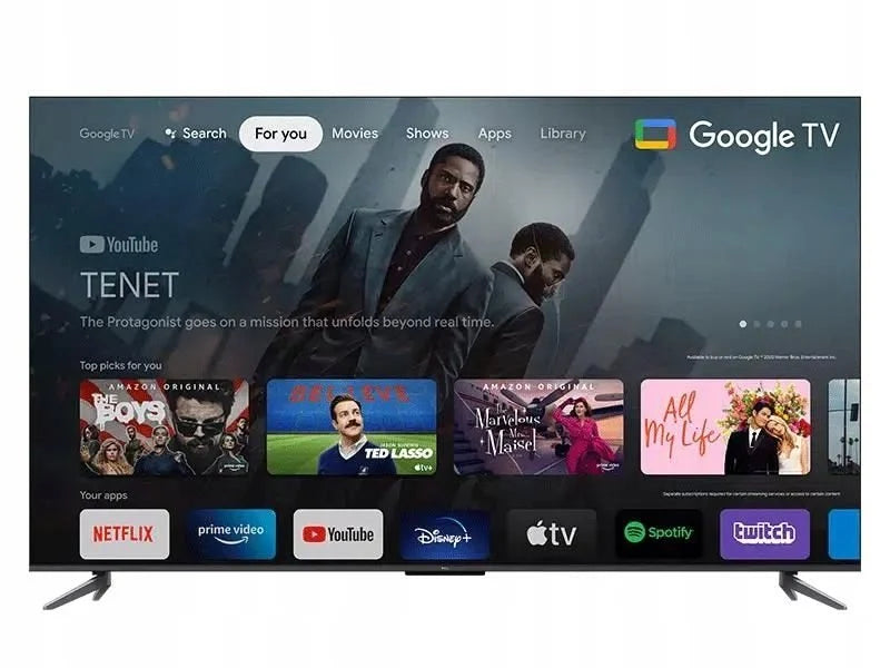 Telewizor 50 Tcl 50C645 Qled Google Tv 4K Uhd