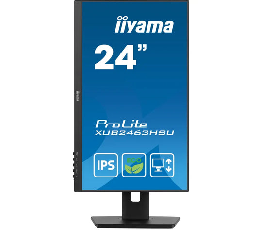 Monitor iiyama ECO ProLite XUB2463HSU-B1 24" IPS LED 100Hz /HDMI DisplayPort/ hub USB, HAS, Eye Safe, Eye Comfort