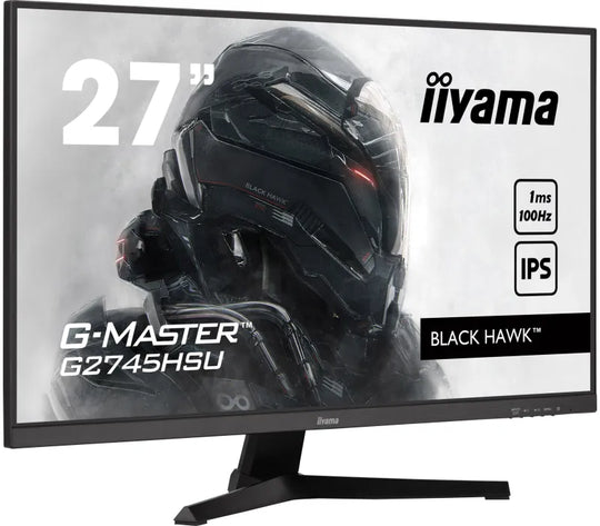 Monitor iiyama G-Master Black Hawk G2745HSU-B1 27" IPS LED 1ms 100Hz /HDMI, DisplayPort, hub USB/ FreeSync, FlickerFree