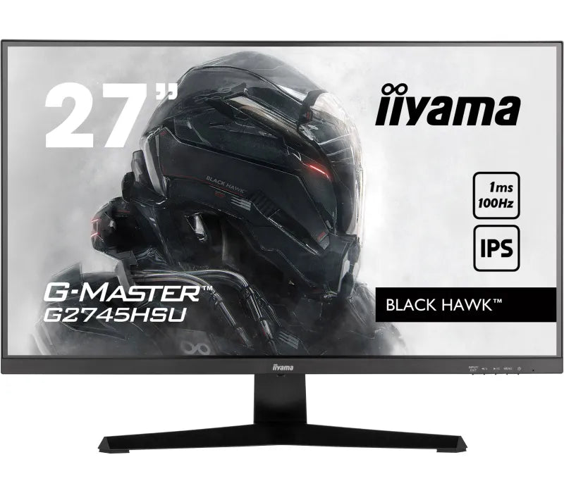 Monitor iiyama G-Master Black Hawk G2745HSU-B1 27" IPS LED 1ms 100Hz /HDMI, DisplayPort, hub USB/ FreeSync, FlickerFree