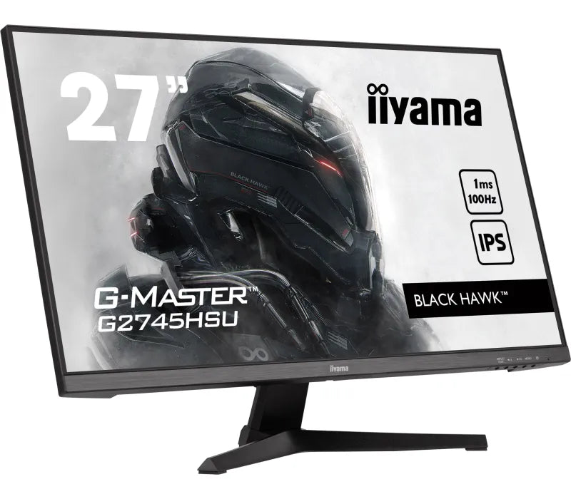 Monitor iiyama G-Master Black Hawk G2745HSU-B1 27" IPS LED 1ms 100Hz /HDMI, DisplayPort, hub USB/ FreeSync, FlickerFree