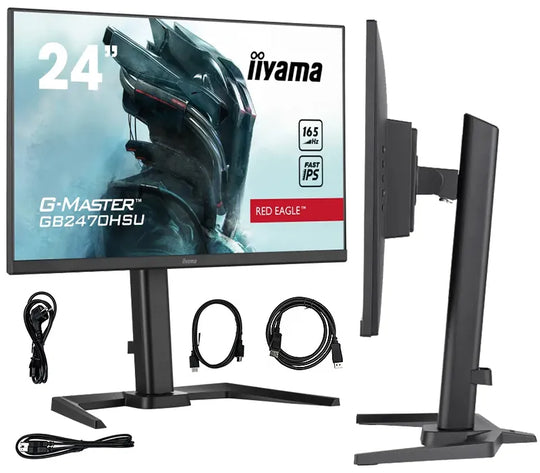 Monitor iiyama G-Master GB2470HSU-B5 Red Eagle 24" IPS LED 0,8ms 165Hz /HDMI DP/ FlicerFree, FreeSync