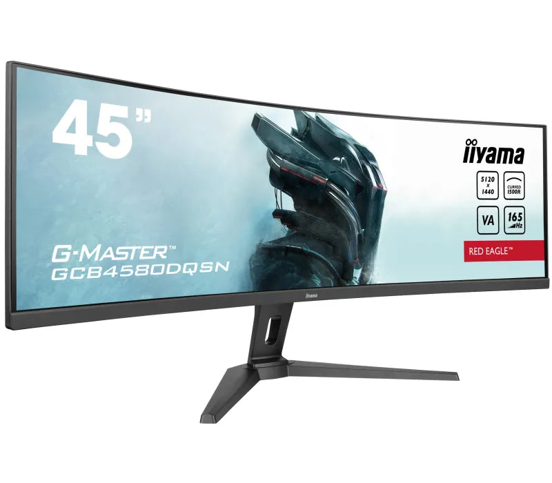 Monitor iiyama G-Master GCB4580DQSN-B1 45" VA LED HDR DQHD Zagięty 0.8ms 165Hz /HDMI DP/ hub USB, FlickerFree, USB-C dock