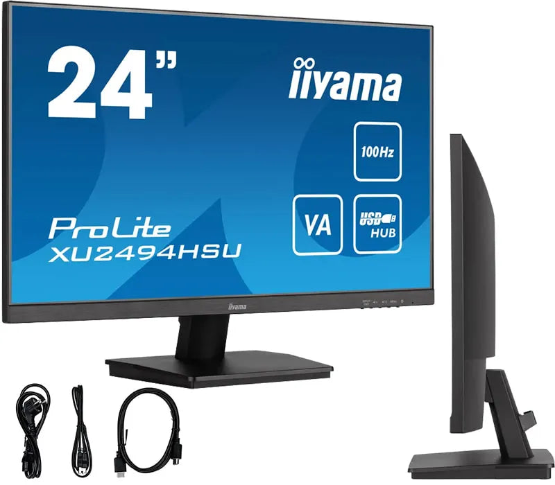 Monitor iiyama ProLite XU2494HSU-B6 24" VA LED 100Hz 1ms /HDMI, DisplayPort, hub USB/ FreeSync, FlickerFree, HAS