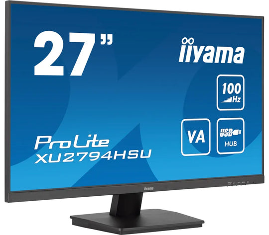 Monitor iiyama ProLite XU2794HSU-B6 27" VA LED 100Hz 1ms /HDMI DisplayPort/ hub USB FlickerFree