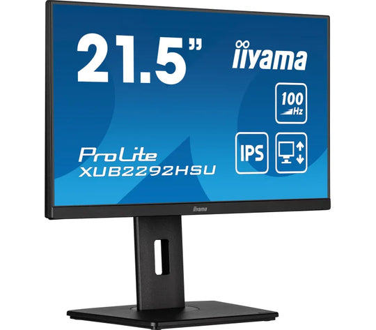 Monitor iiyama ProLite XUB2292HSU-B6 24" IPS LED 100Hz 0,4ms /HDMI DisplayPort/ hub USB FlickerFree HAS