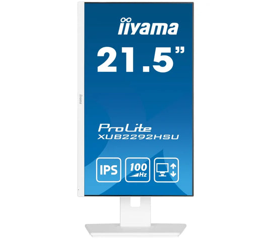 Monitor iiyama ProLite XUB2292HSU-W6 22" IPS LED 100Hz 0,4ms /HDMI DisplayPort/ hub USB FlickerFree HAS Biały