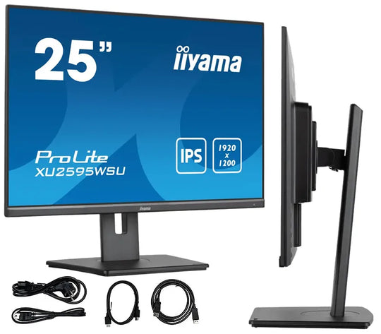 Monitor iiyama ProLite XUB2595WSU-B5 25" IPS 16:10 FlickerFree + Blue Light Reducer + Stopa z regulacją