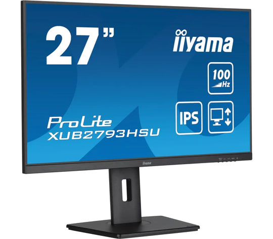 Monitor iiyama ProLite XUB2793HSU-B6 27" IPS LED 1ms 100Hz /HDMI, DisplayPort, hub USB/ Regulacja wysokości, FlickerFree