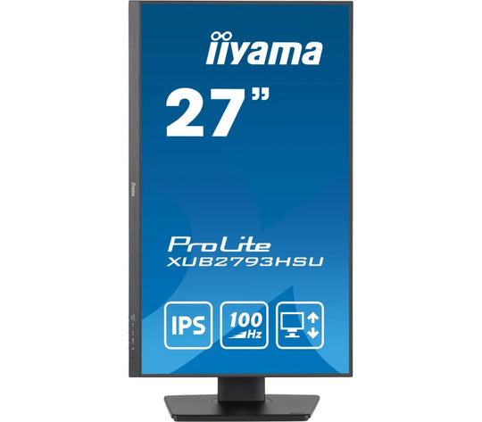 Monitor iiyama ProLite XUB2793HSU-B6 27" IPS LED 1ms 100Hz /HDMI, DisplayPort, hub USB/ Regulacja wysokości, FlickerFree