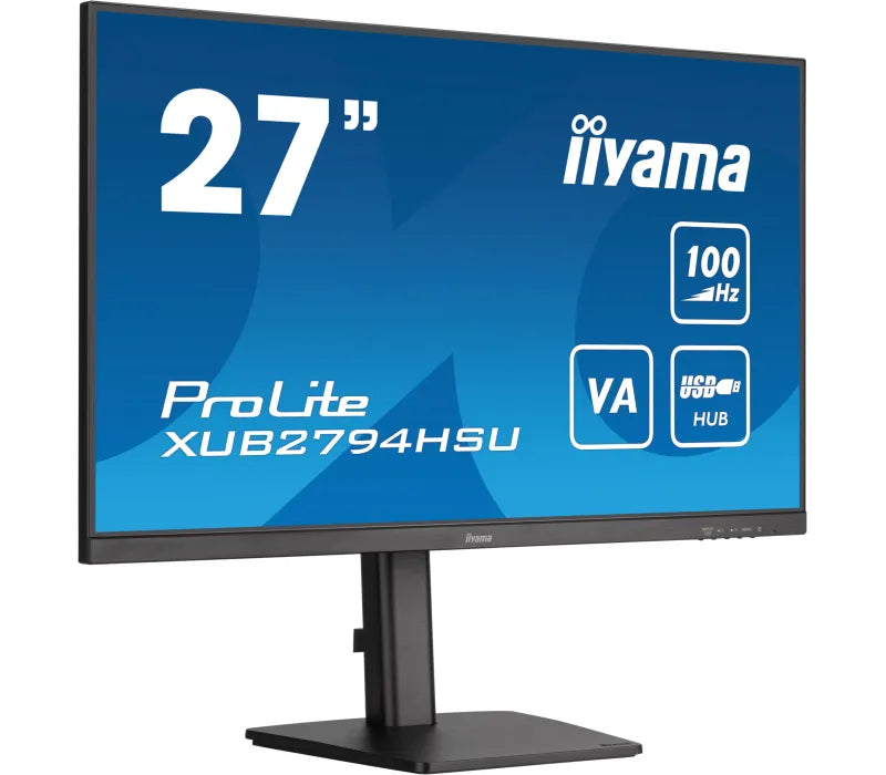 Monitor iiyama ProLite XUB2794HSU-B6 27" VA LED 100Hz 1ms /HDMI DisplayPort/ hub USB FlickerFree HAS