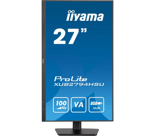 Monitor iiyama ProLite XUB2794HSU-B6 27" VA LED 100Hz 1ms /HDMI DisplayPort/ hub USB FlickerFree HAS